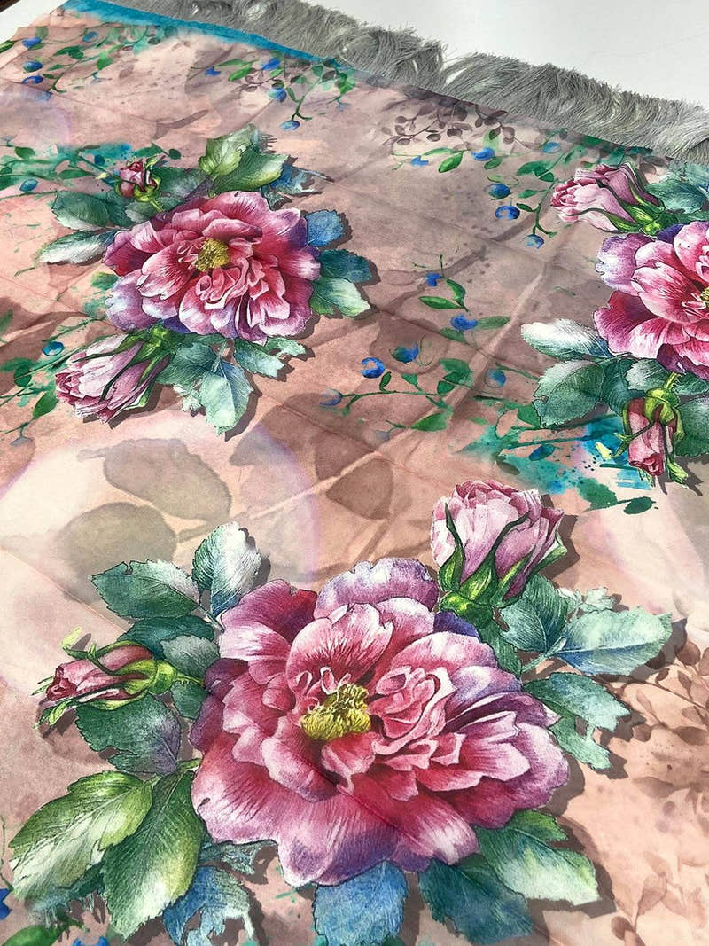 Floral Multicolour Tebi Silk Saree