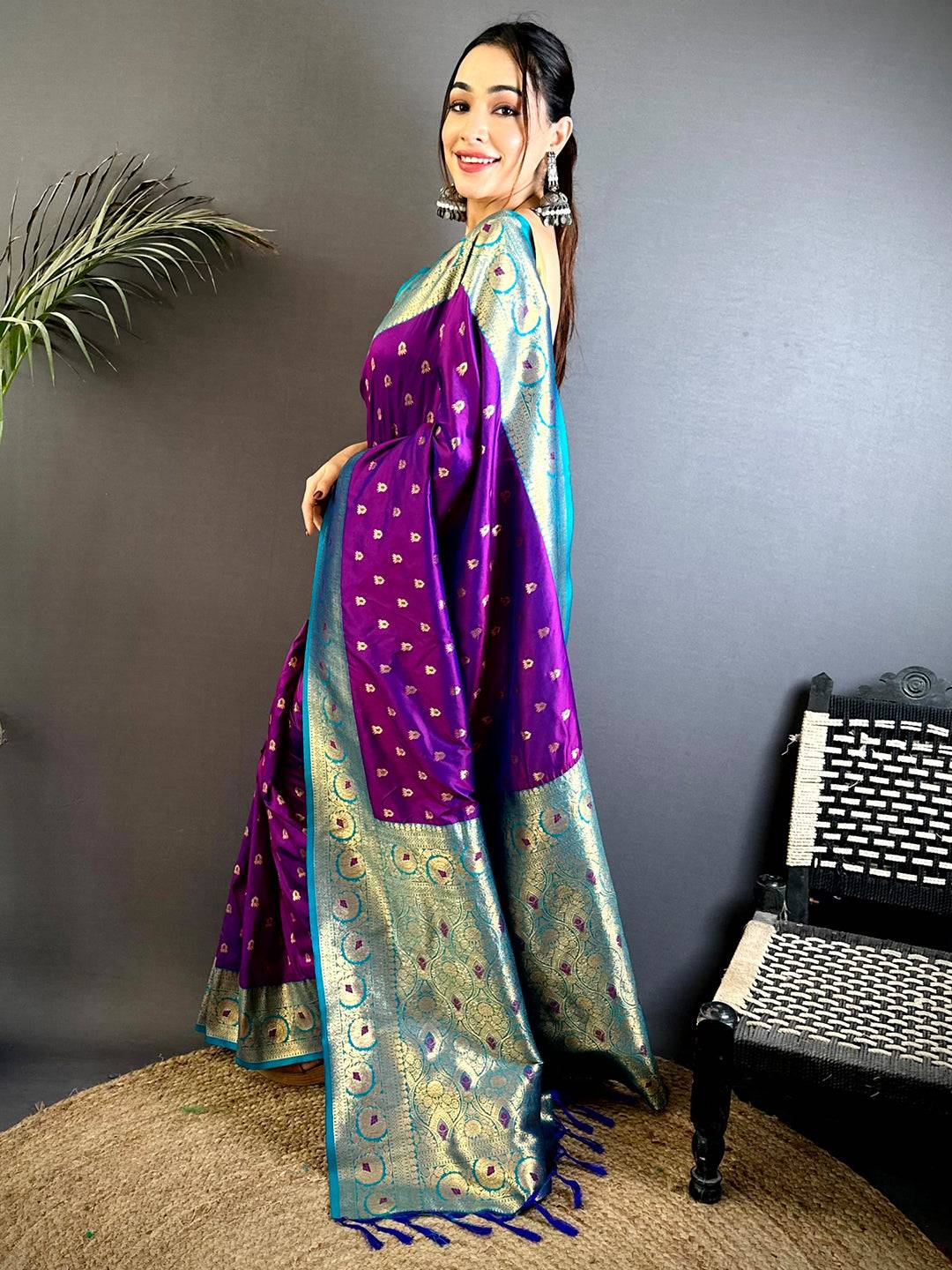 Heritage 1000 Butti Soft Silk Saree