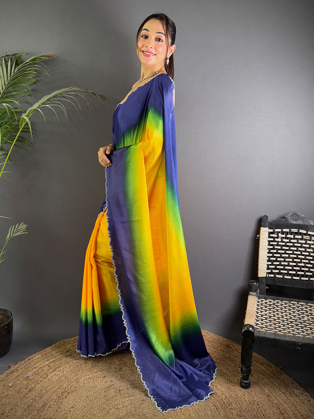 Ethereal Soft Chiffon Ombre Print Saree