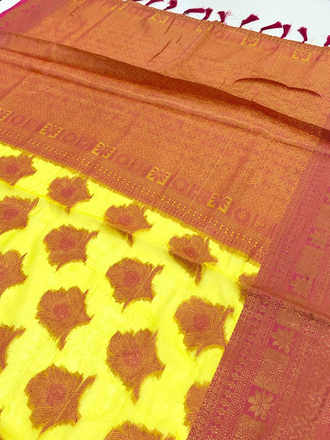 Traditional Feather Grace Katan Silk Saree