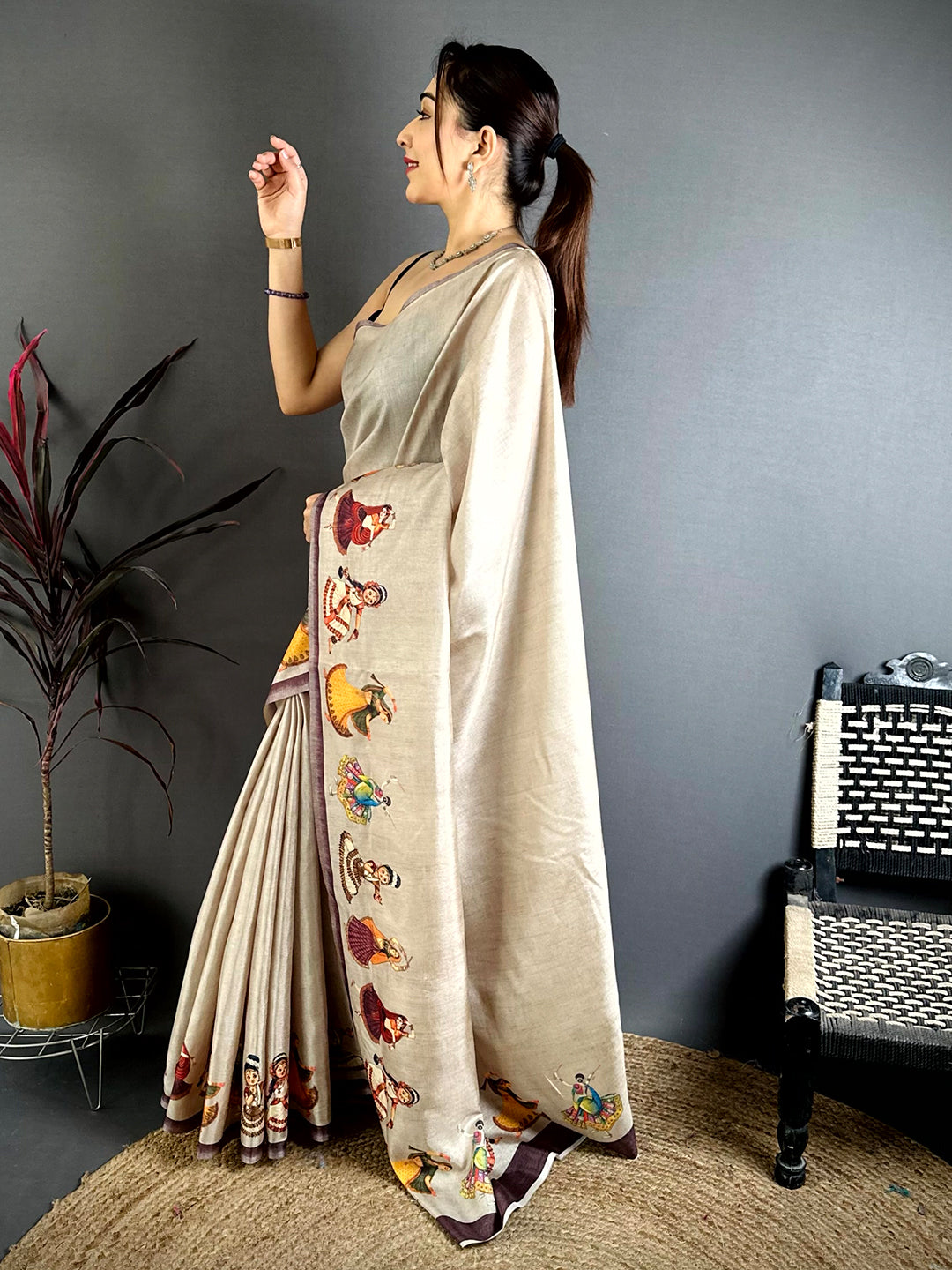 Royal Bharatanatyam Doll Tussar Saree