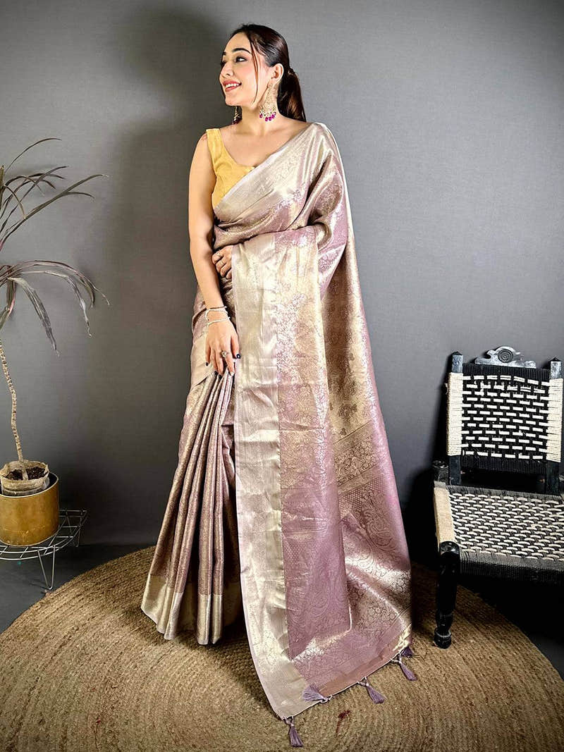 Celebrity Kanjivaram Woven Tissue Saree
