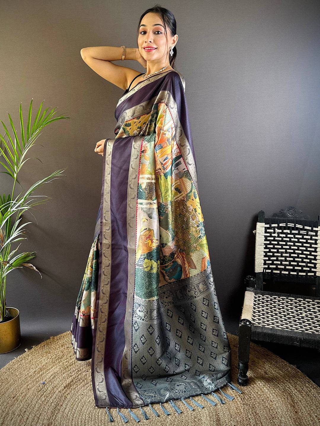 Mughal Majesty Soft Silk Saree