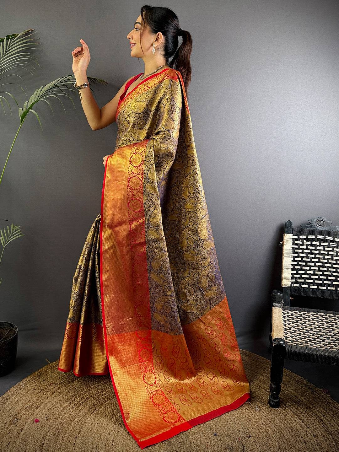 Blue Radiance Banarasi Katan Silk Saree