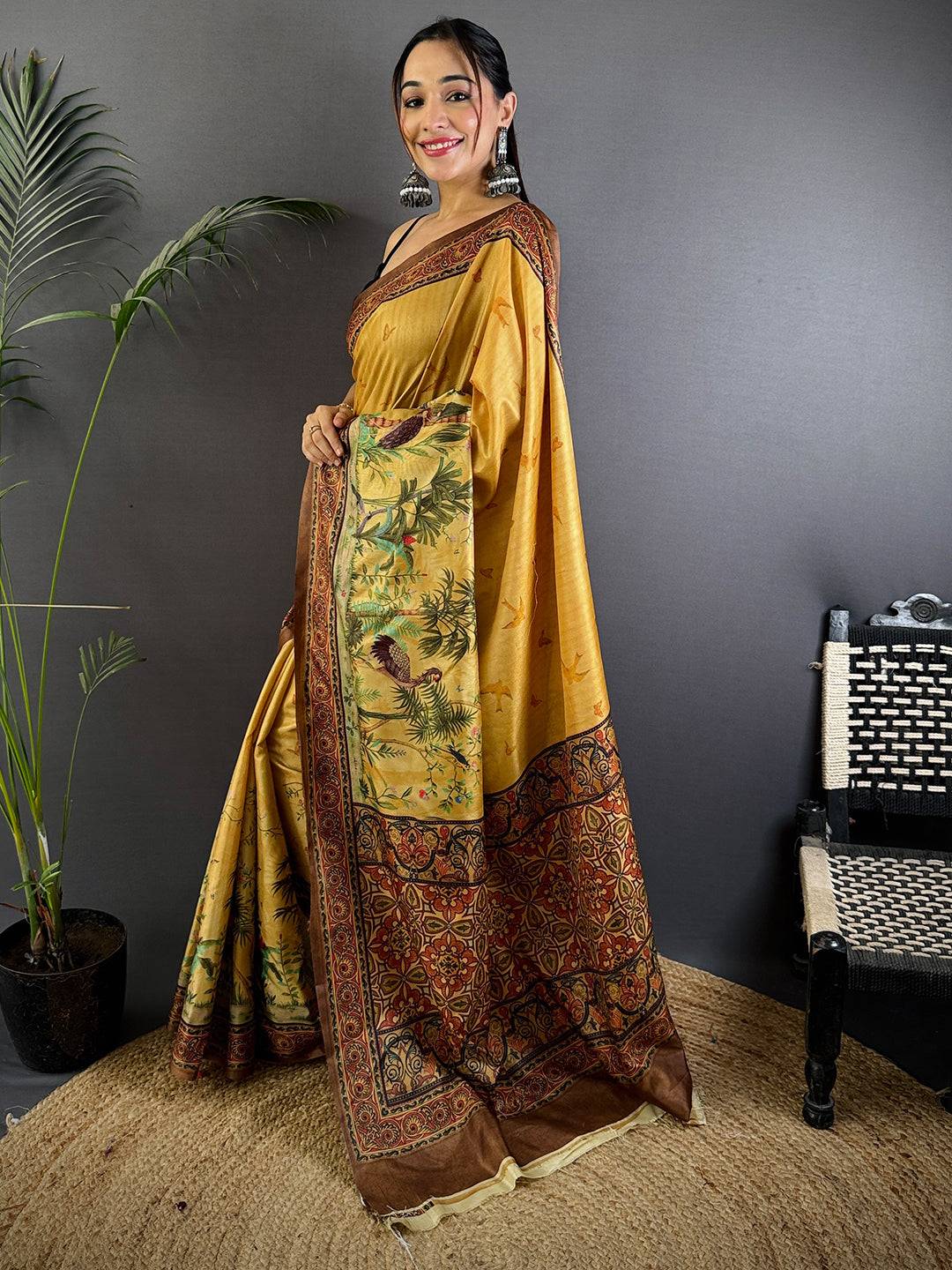 Heritage Soft Dola Silk Printed Saree
