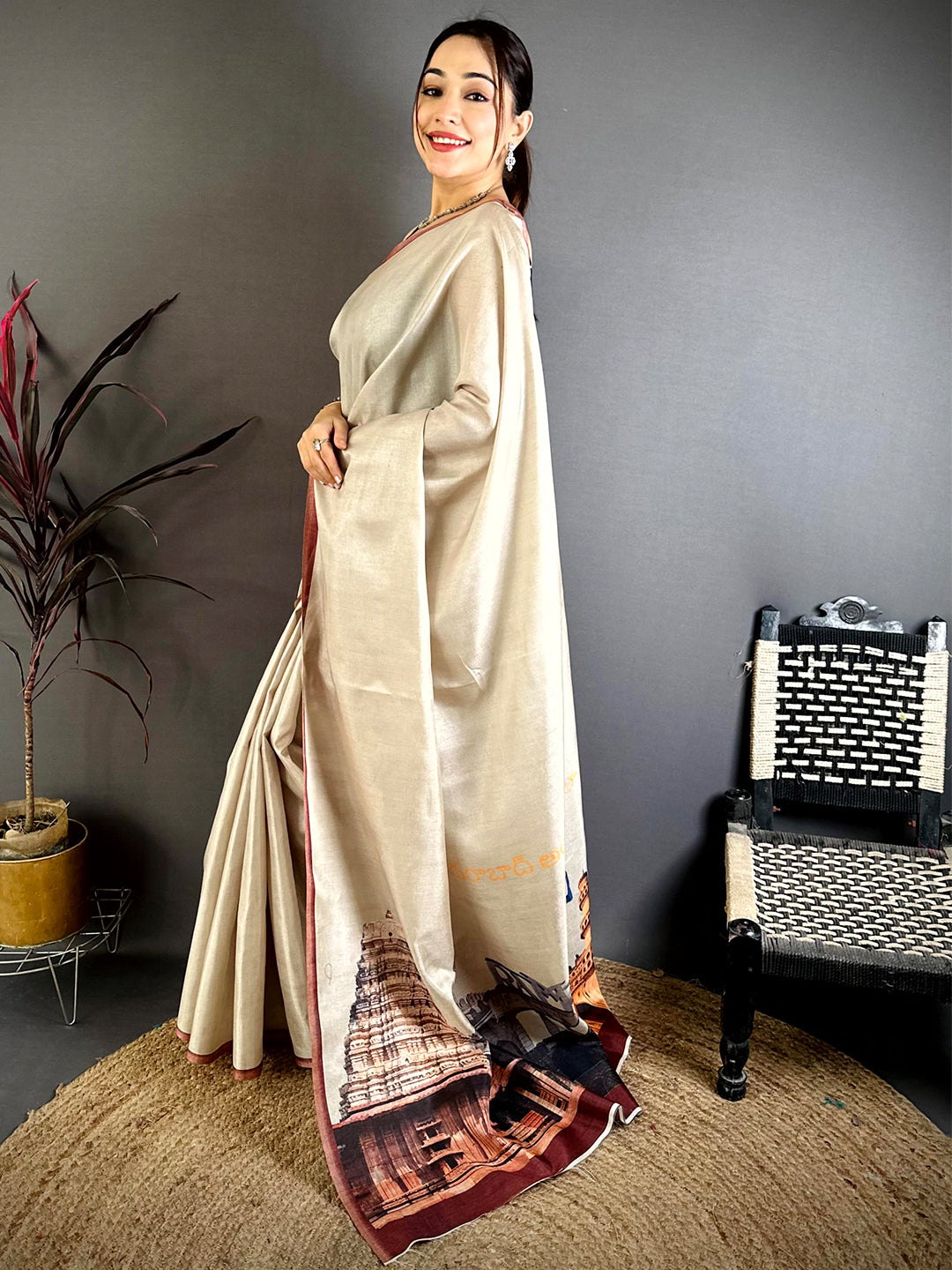 Telangana Opulent Digital Print Saree