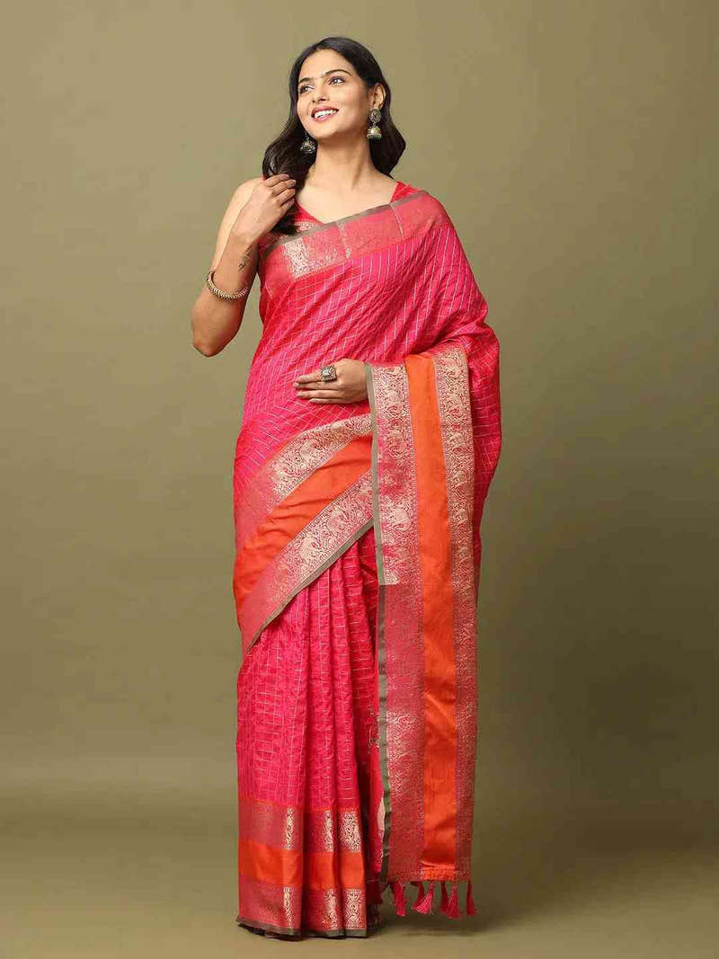 Soft Silk Woven Design Zari Kanchi Blend Banarasi Saree