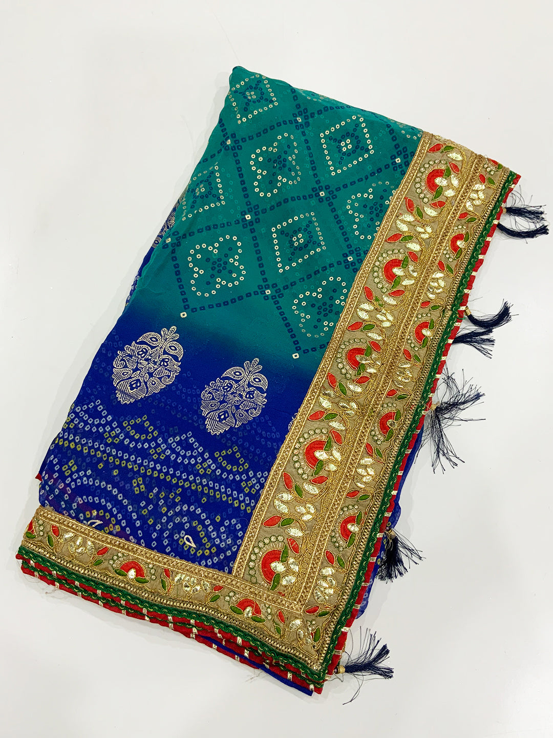 Classic Chinnon Bandhej Print Saree