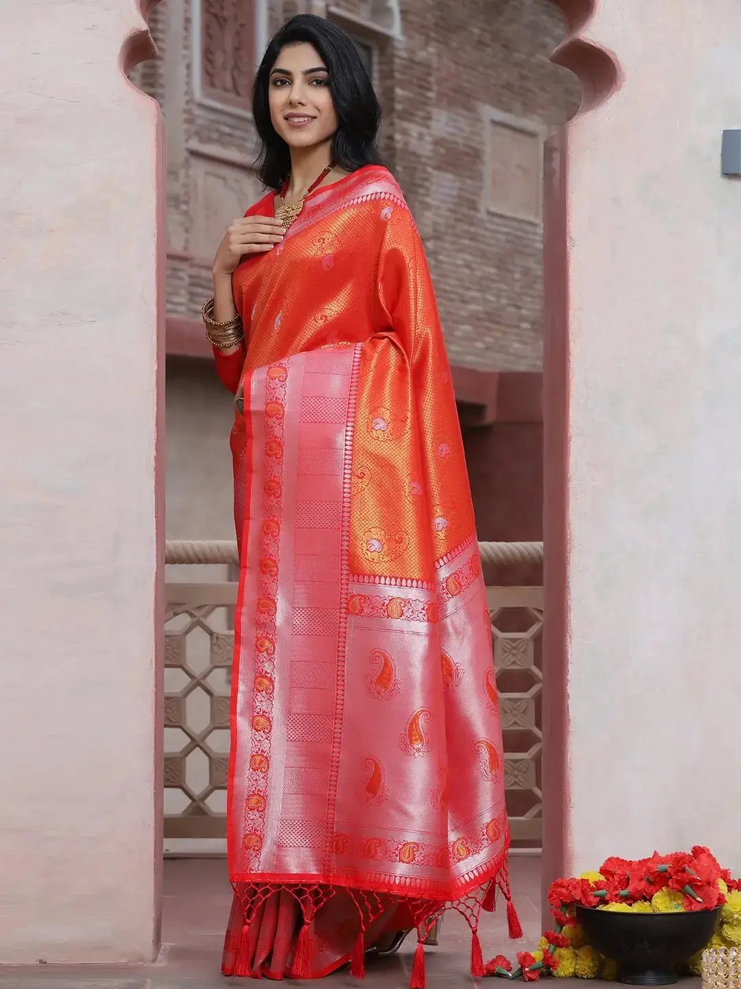 Exclusive Kanjivaram Silk Saree with Zari Work