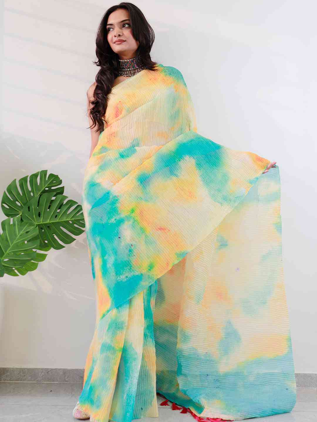 Multy Colored Bollywood Crash Saree