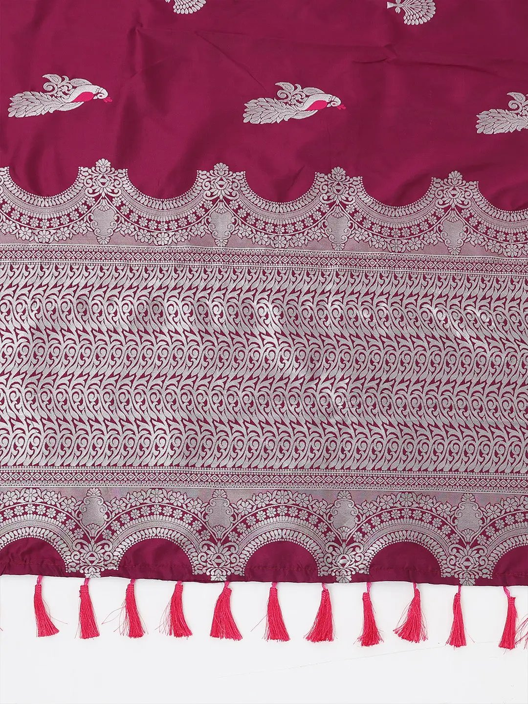 Pure Banarasi Katan Silk Kanchi Zari Weaving Saree
