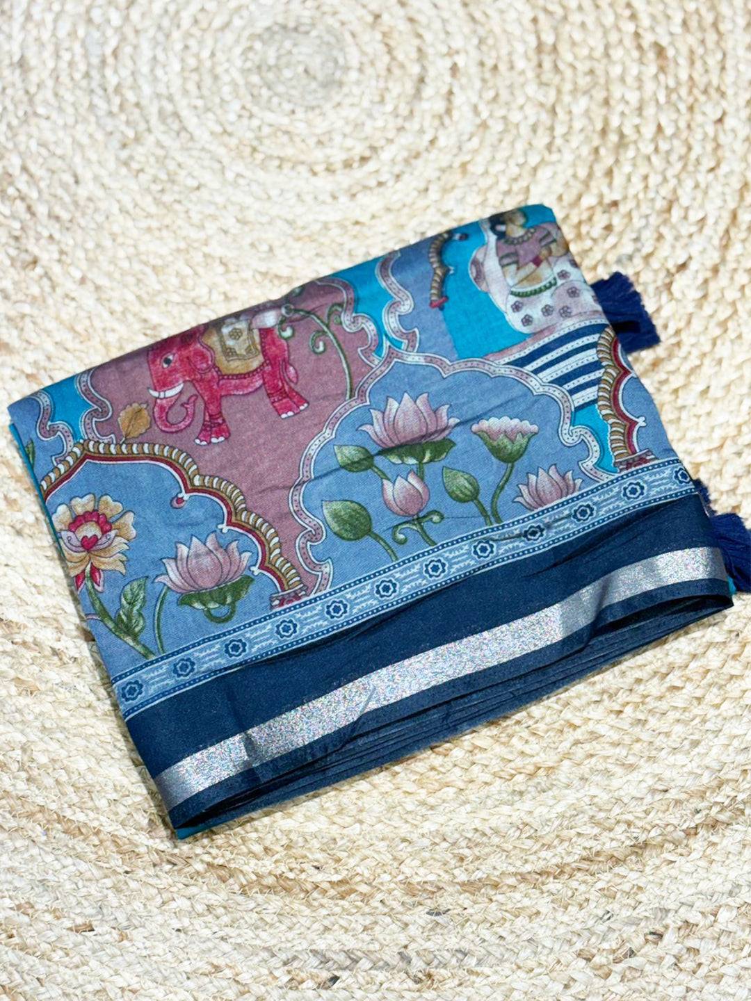 Rama Mul Kalamkari Printed Saree