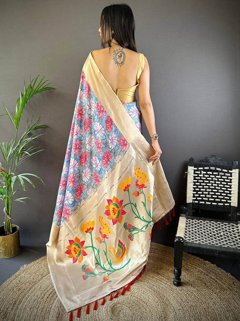 Blossom Paithani Soft Silk Saree