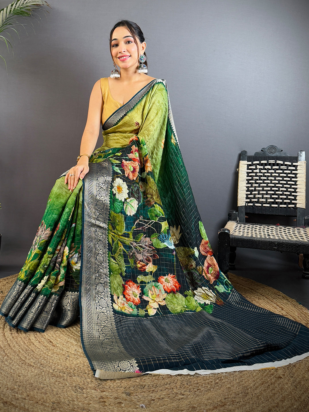 Elegant Green Kanchi Pattu Saree