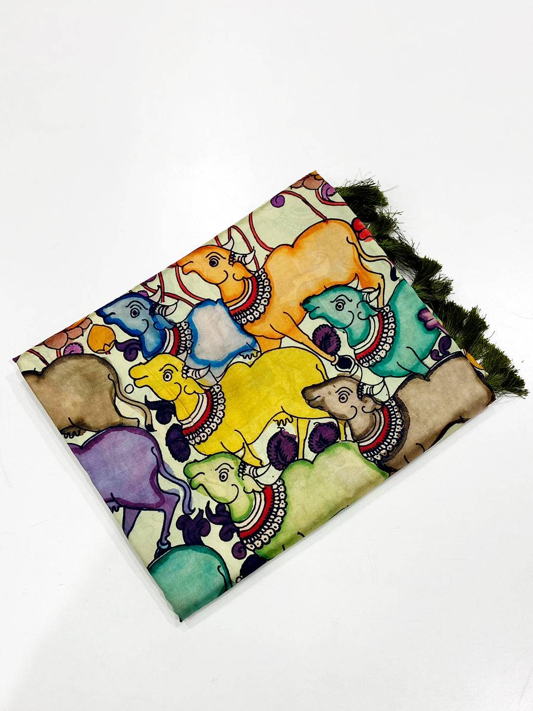 Vibrant Banarasi Kalamkari Pattu Saree