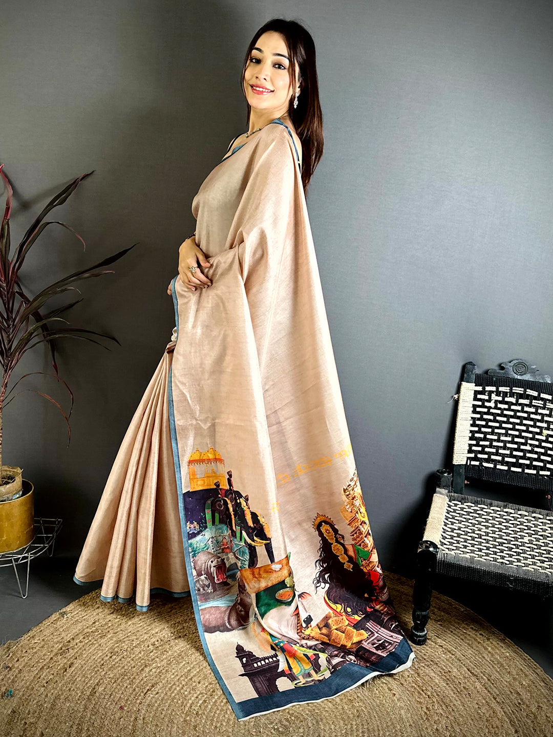 Karnataka Heritage Cultural Print Saree