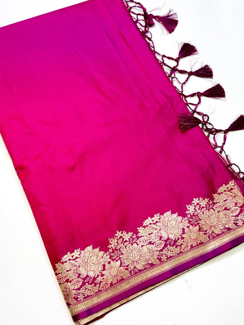 Heritage Ombre Weaving Mashru Silk Saree