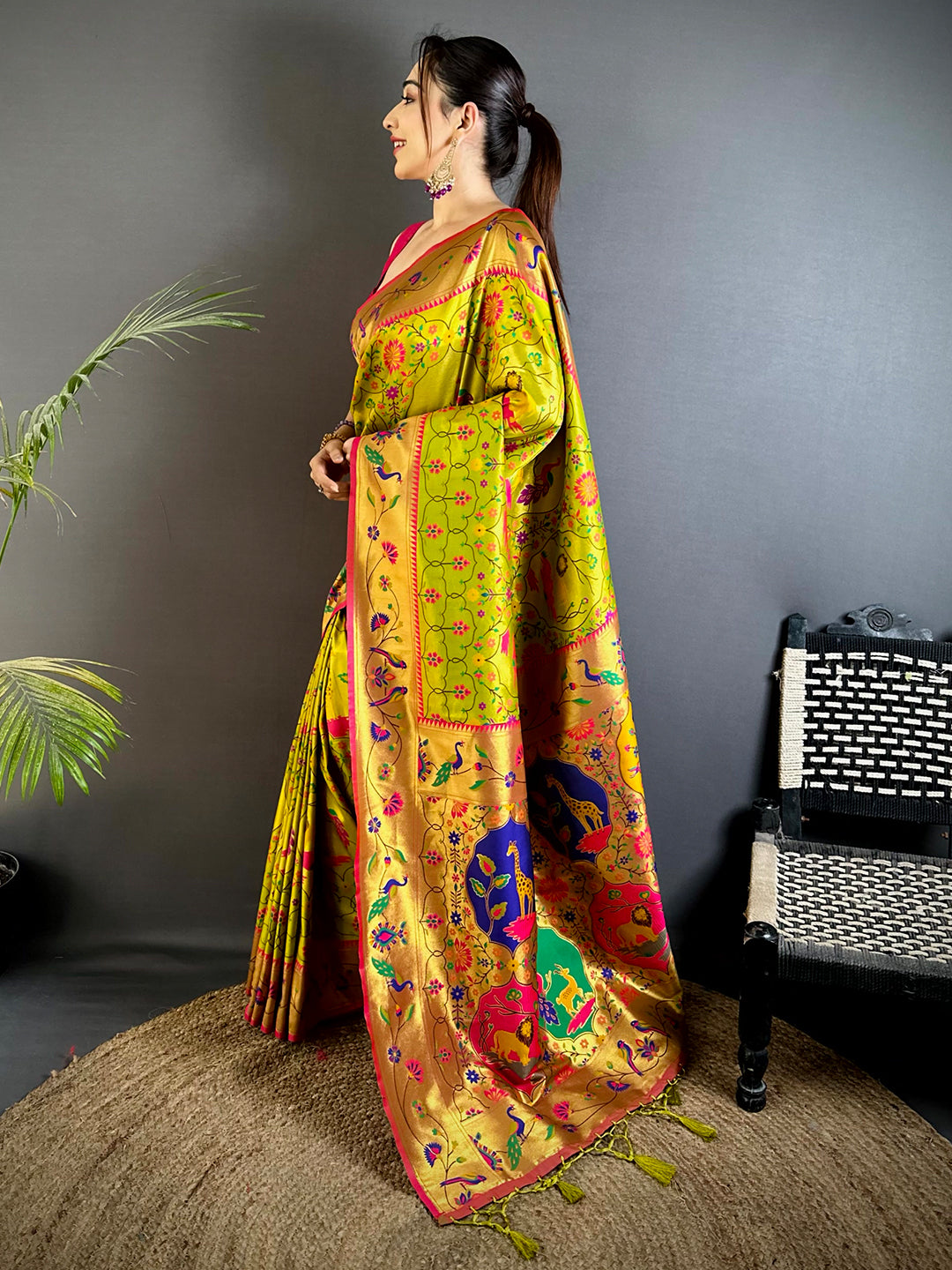 Royal Green Patola Paithani Saree