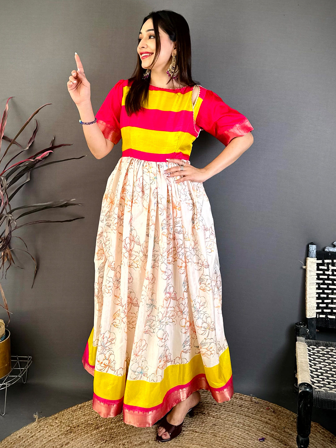 Elegant Soft Kota Doriya Ethnic Dress