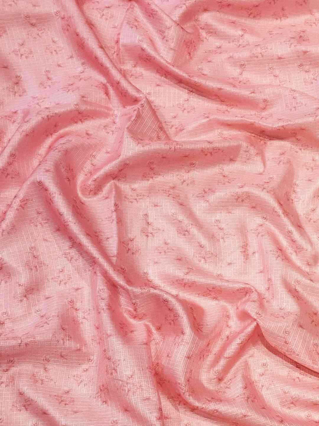 Fabric detail of Gajari Kota saree in pink