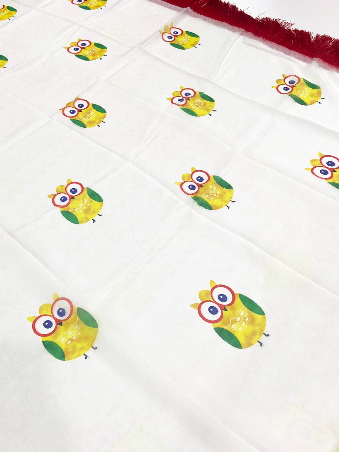 Elegance White Tebi Silk Saree