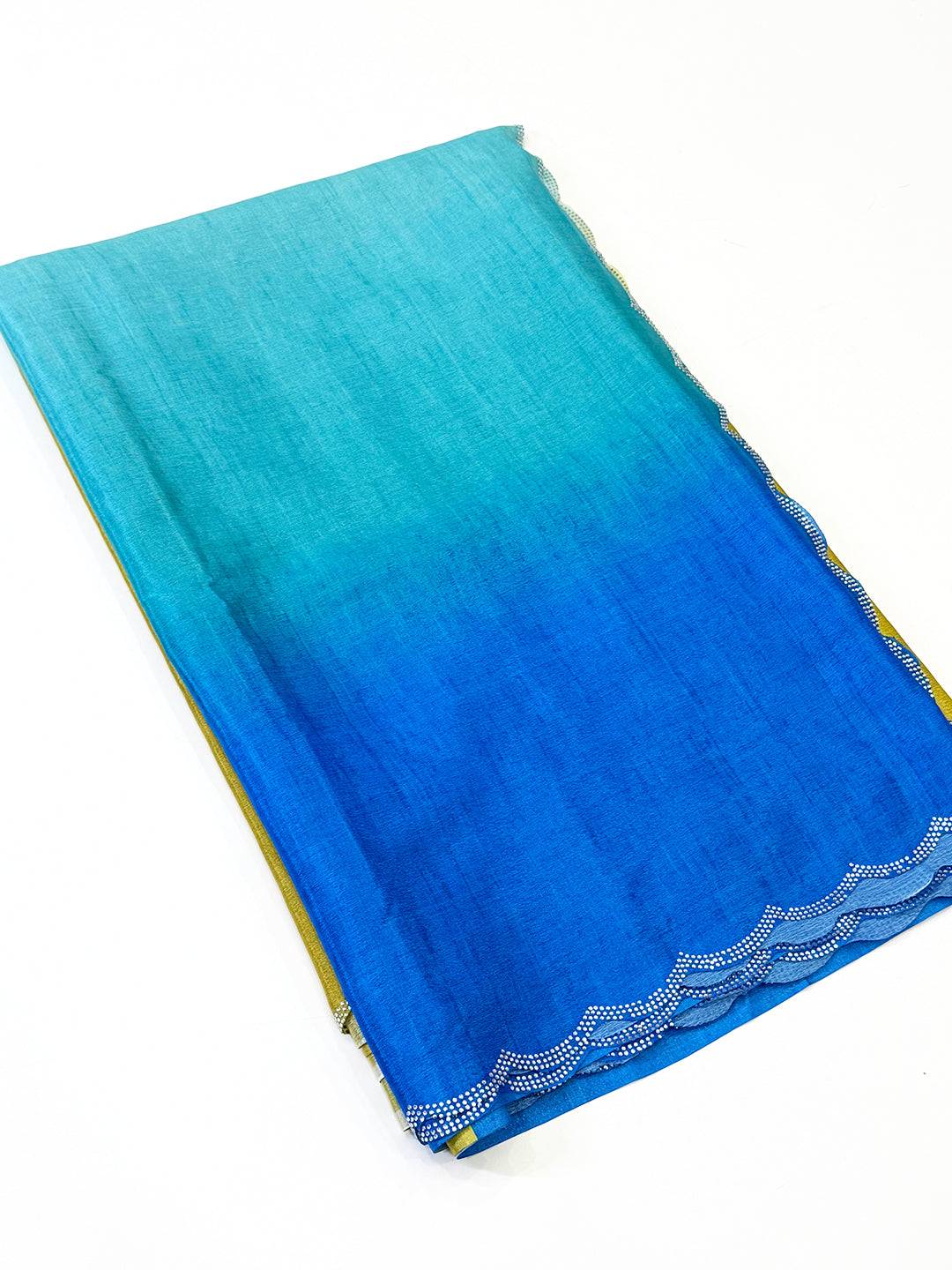 Radiant Ombre Chiffon Swarovski Saree