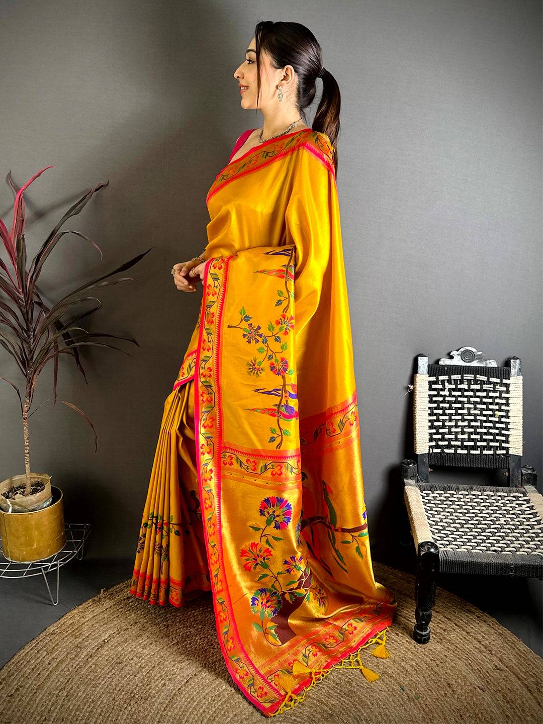 Radiance Minakari Paithani Tissue Saree