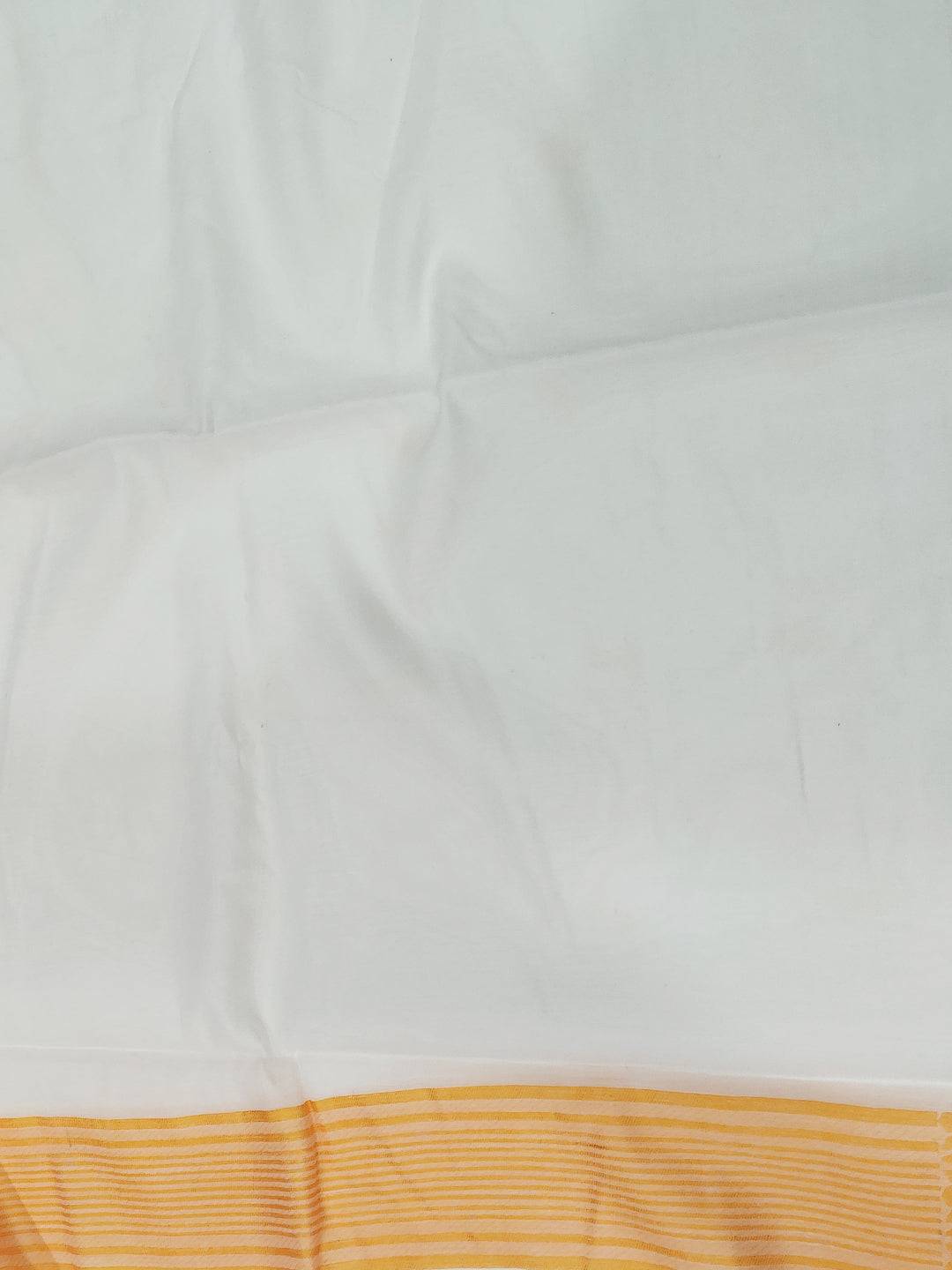 Ethereal Yellow Dhakai Jamdani Silk Saree