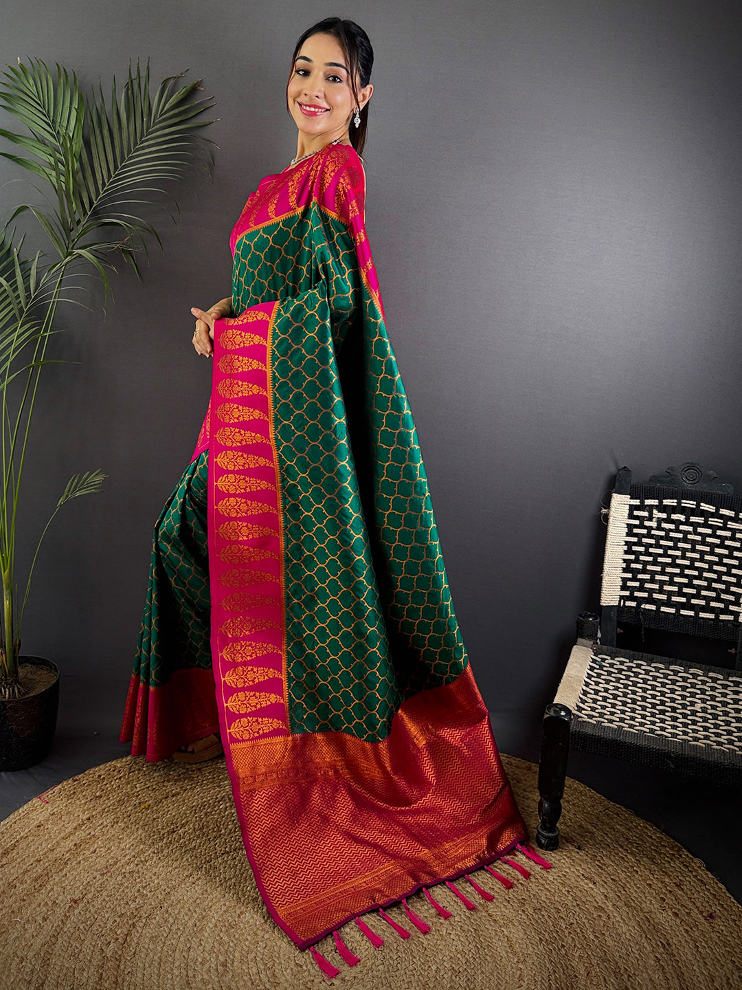Rama Soft Banarasi Katan Silk Saree