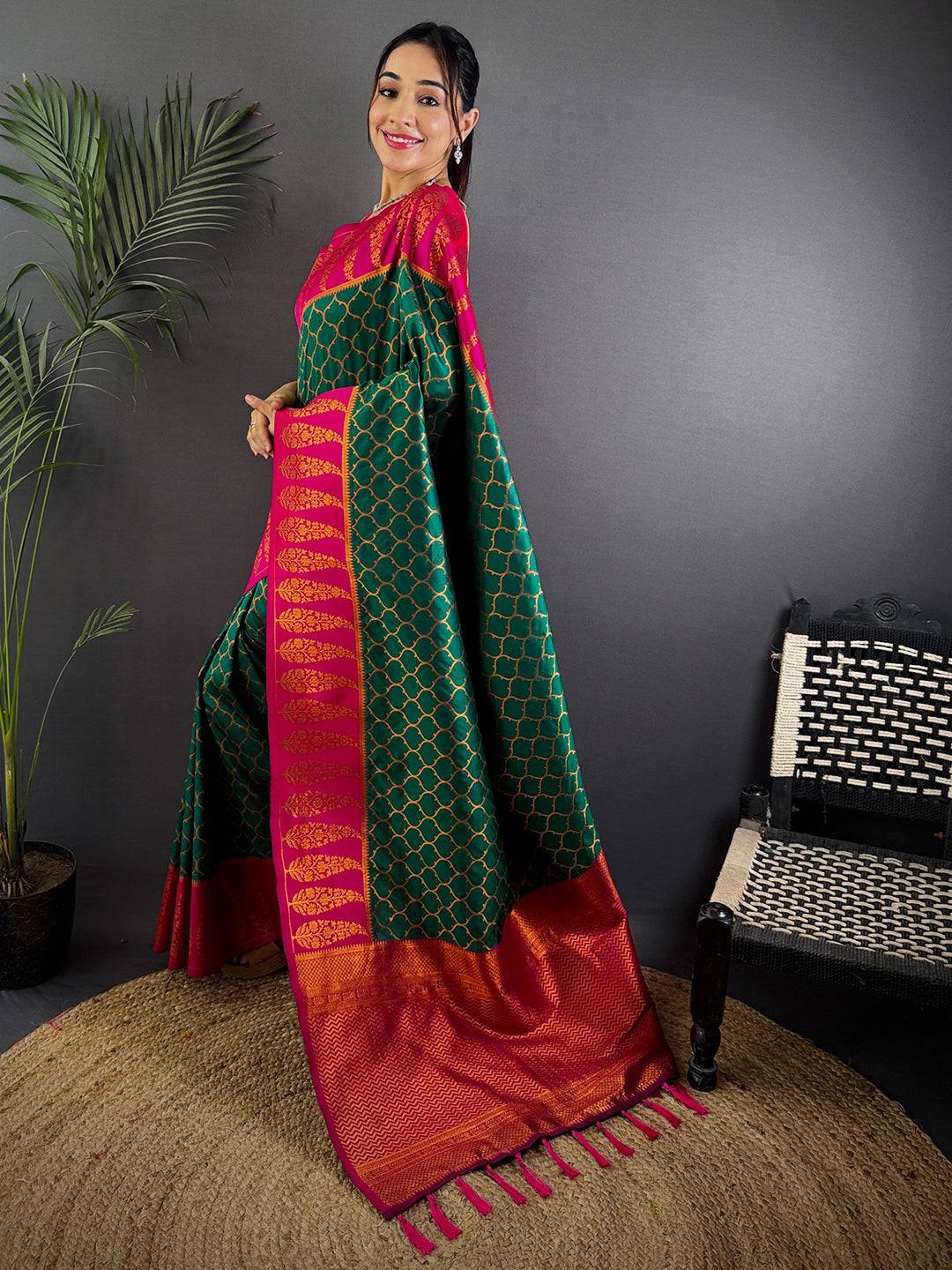 Rama Soft Banarasi Katan Silk Saree