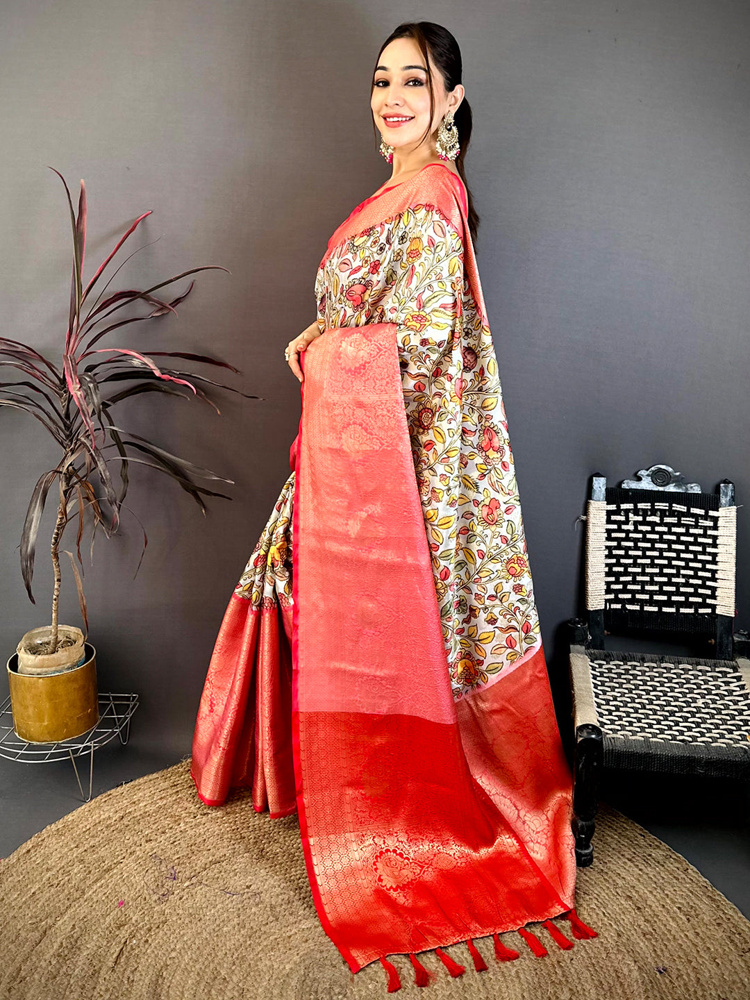 Classic Soft Silk Digital Print Kanchi Saree