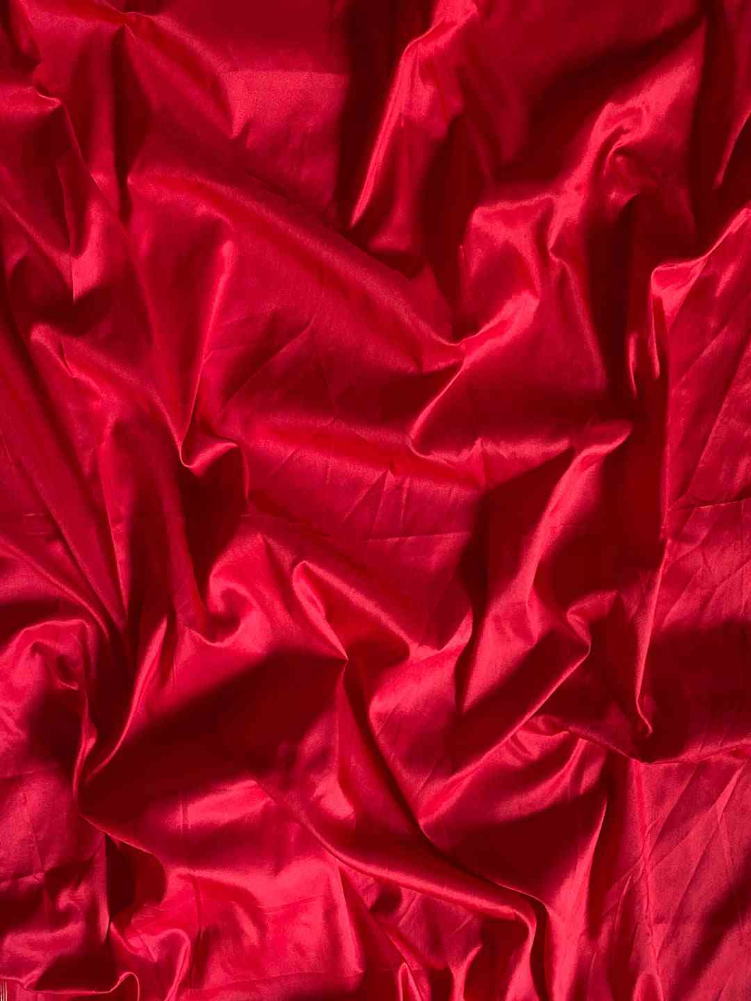 Vibrant red fabric for blouse piece of Paithani saree