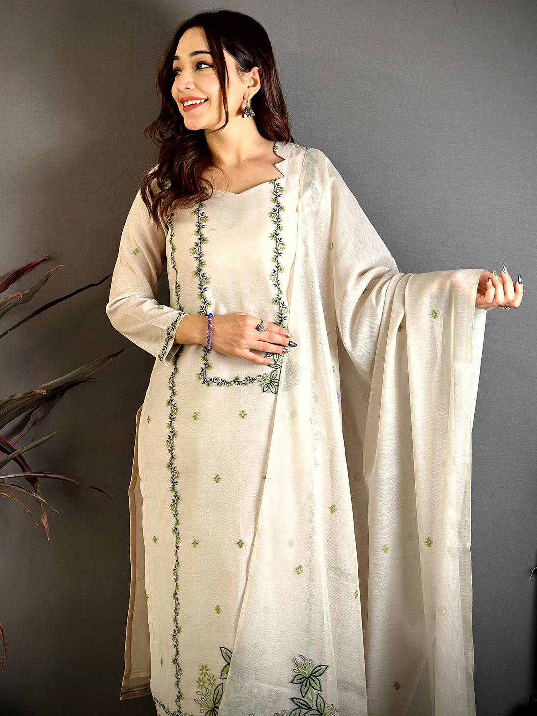 Ivory Floral Heritage Dress