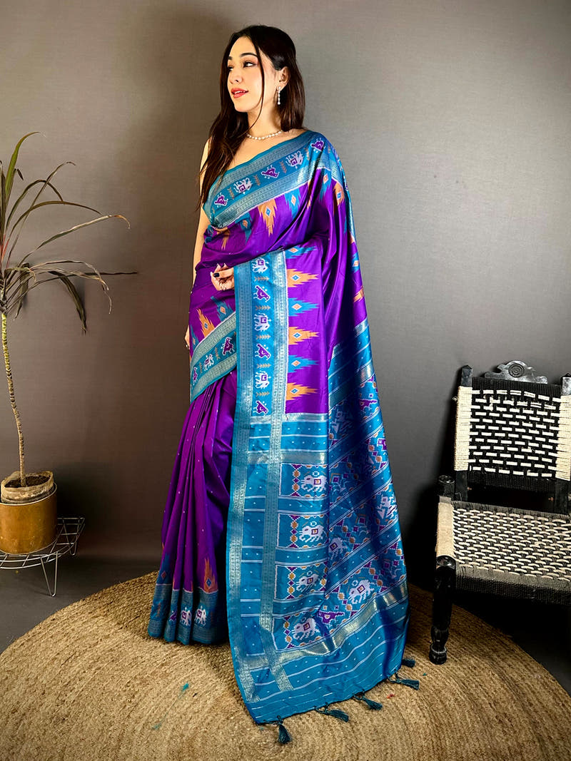 Graceful Soft Silk Patola Weave Saree
