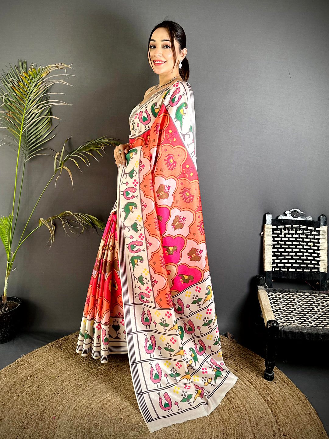 Classic Soft Tussar Silk Pochampally Saree