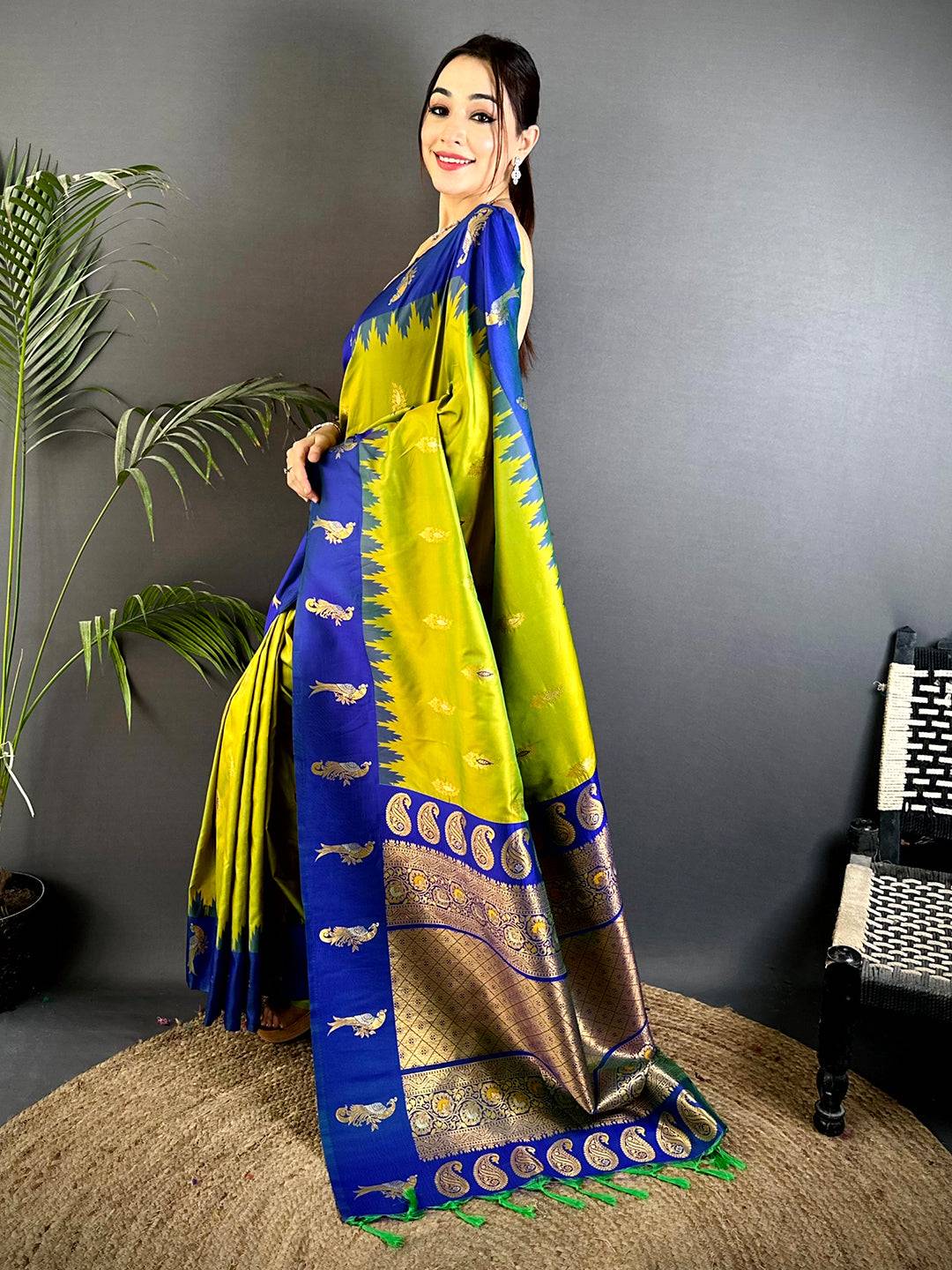 Peacock Charm Soft Silk Pattu Saree