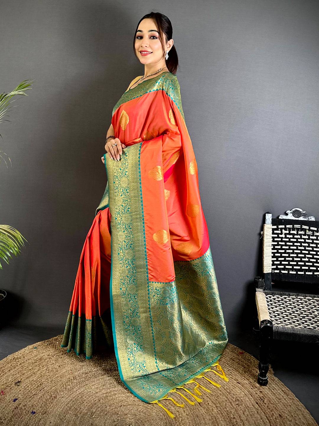 Radiance Two Tone Soft Silk Saree