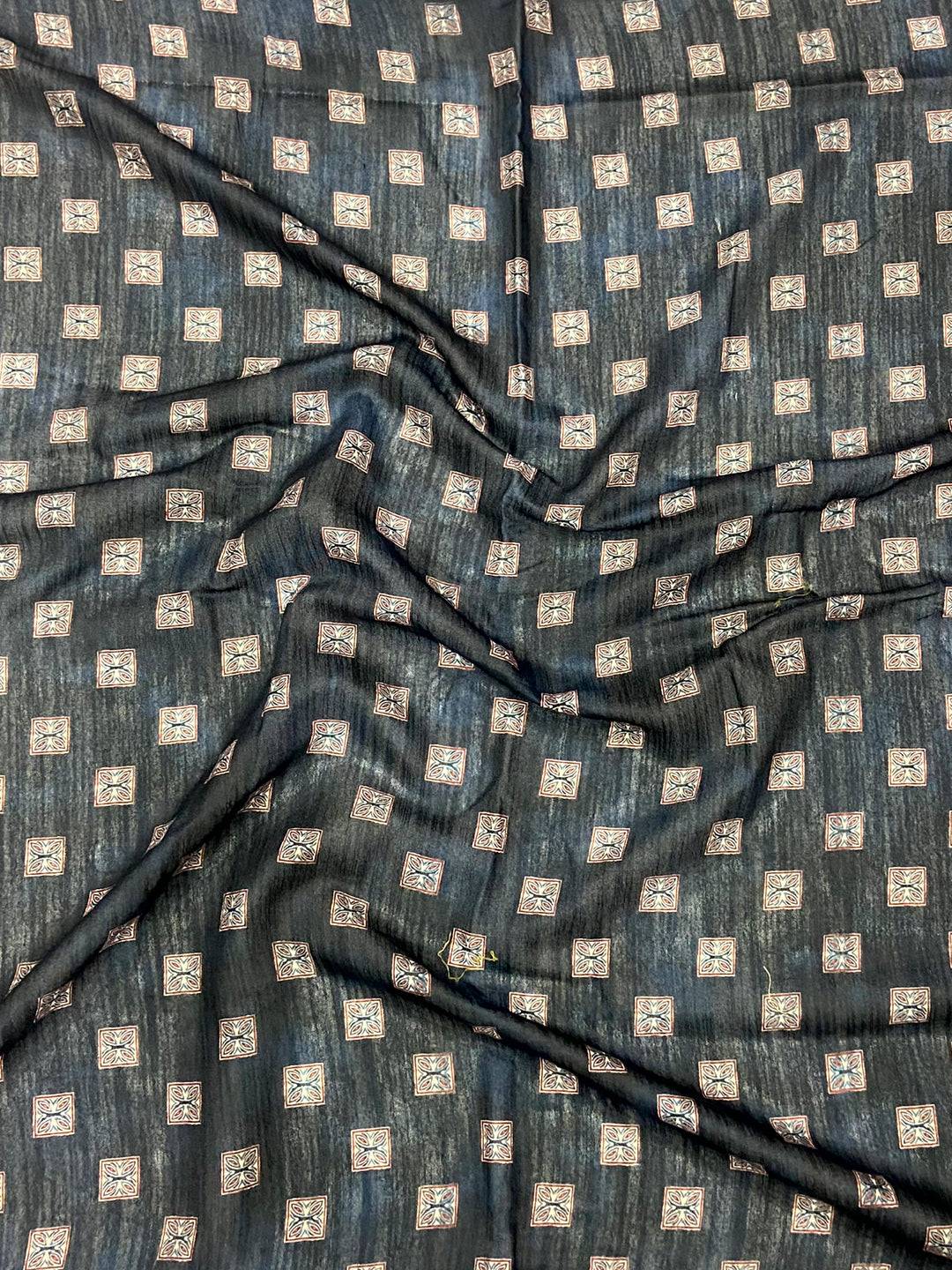 Multi Linen Block Kalamkari Print Saree