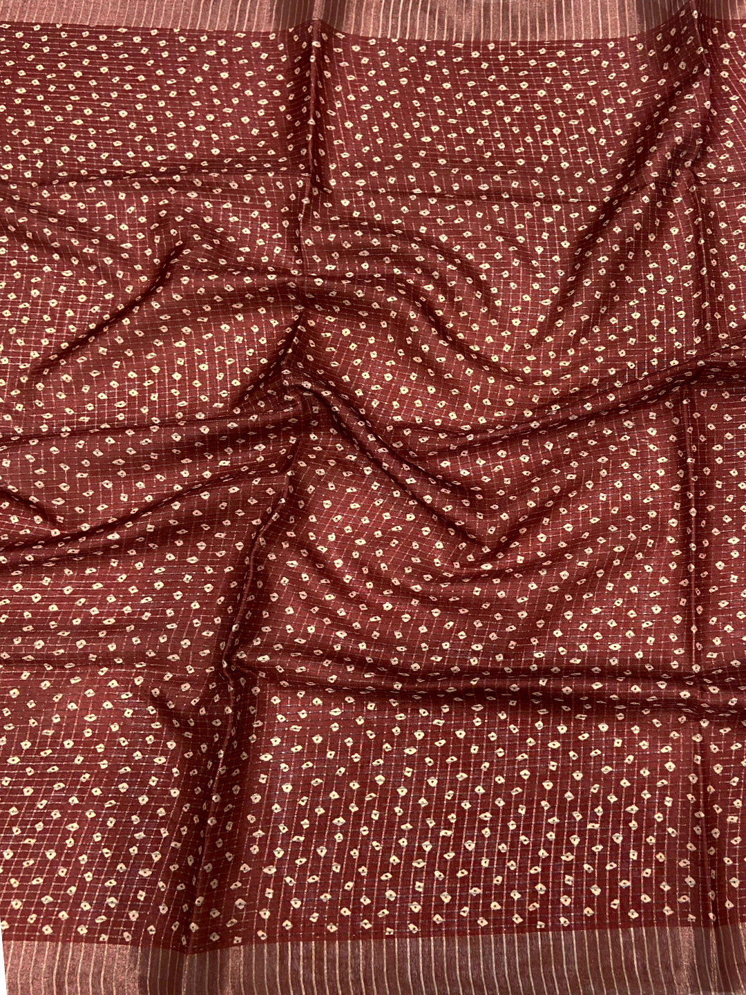 Radiance Silk Blend Bandhani Print Saree