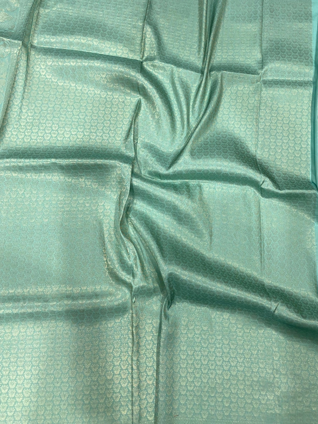 Mint Green Kanjivaram Digital Silk Saree