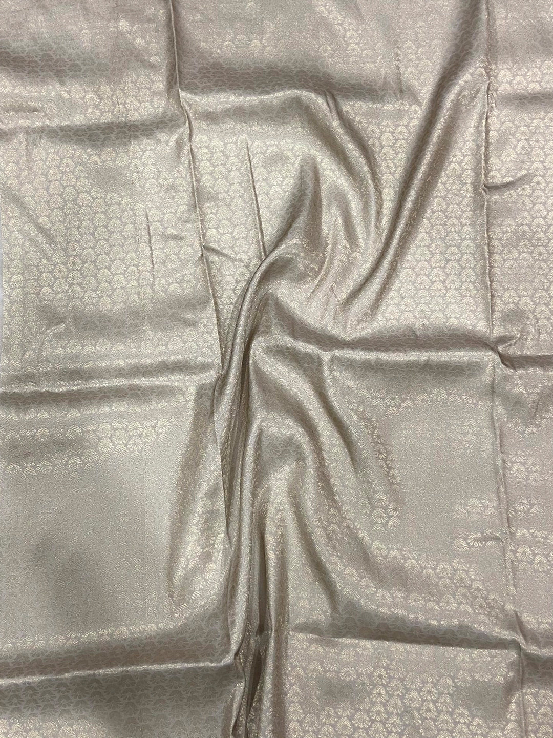 Light Beige Kanjivaram Digital Silk Saree