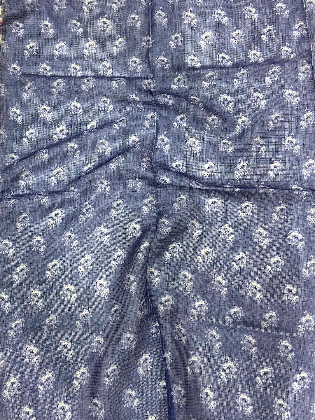 Lavender Floral Cut Work Kota Saree