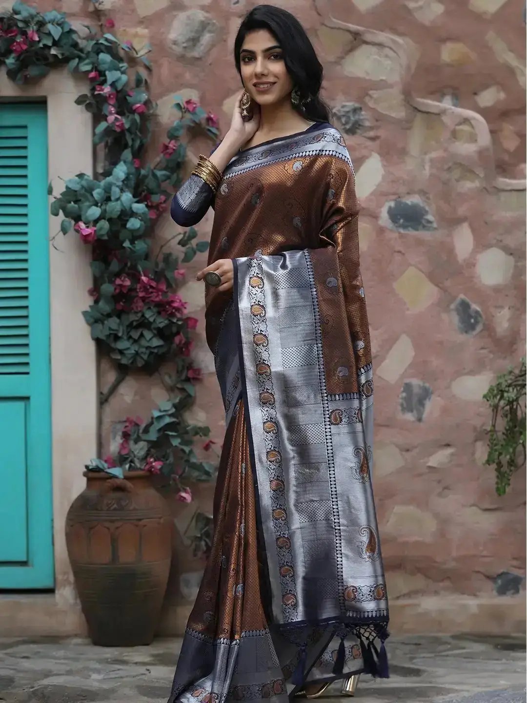 Kanjivaram Silk Saree with Zari Work