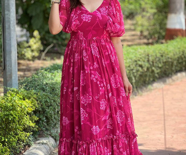 Peony Pink Floral Dress main image 1