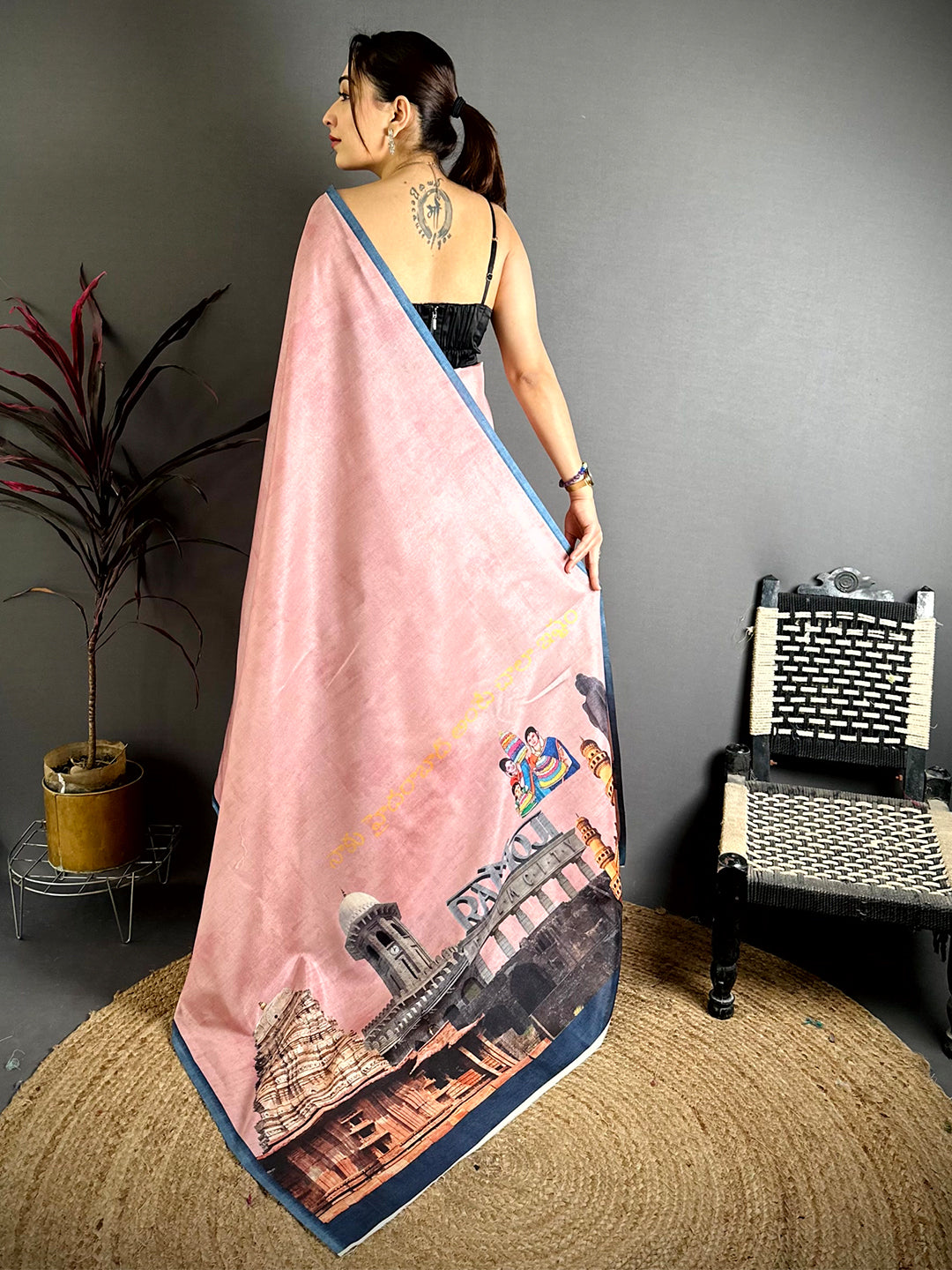 Telangana Radiance Digital Print Saree