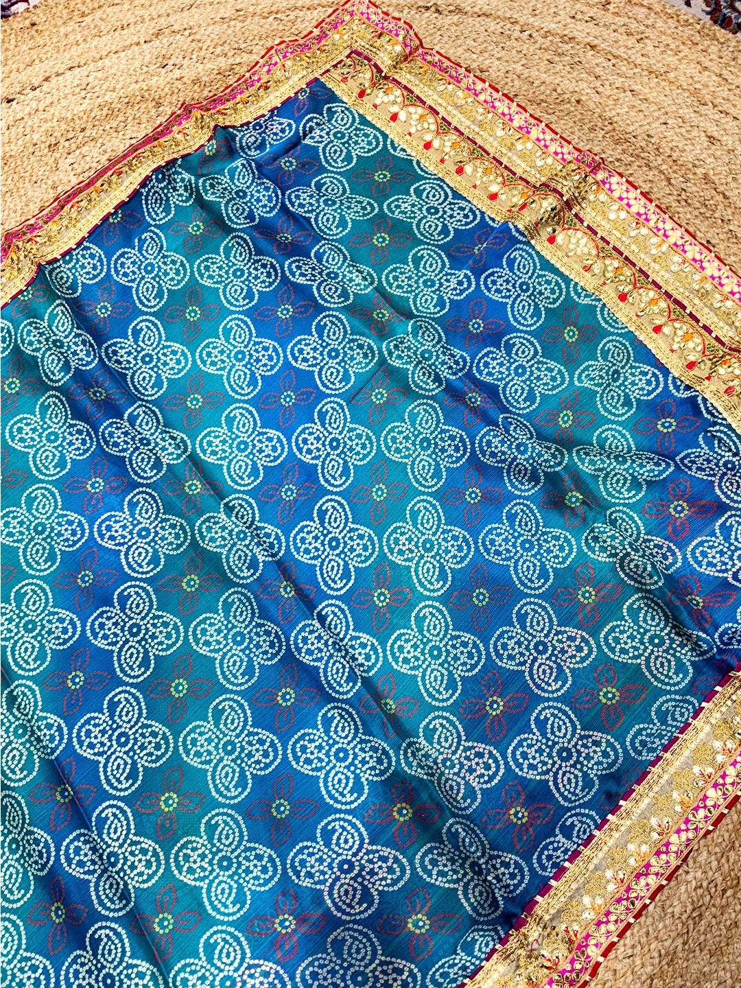 Radiant Foil Chinnon Saree