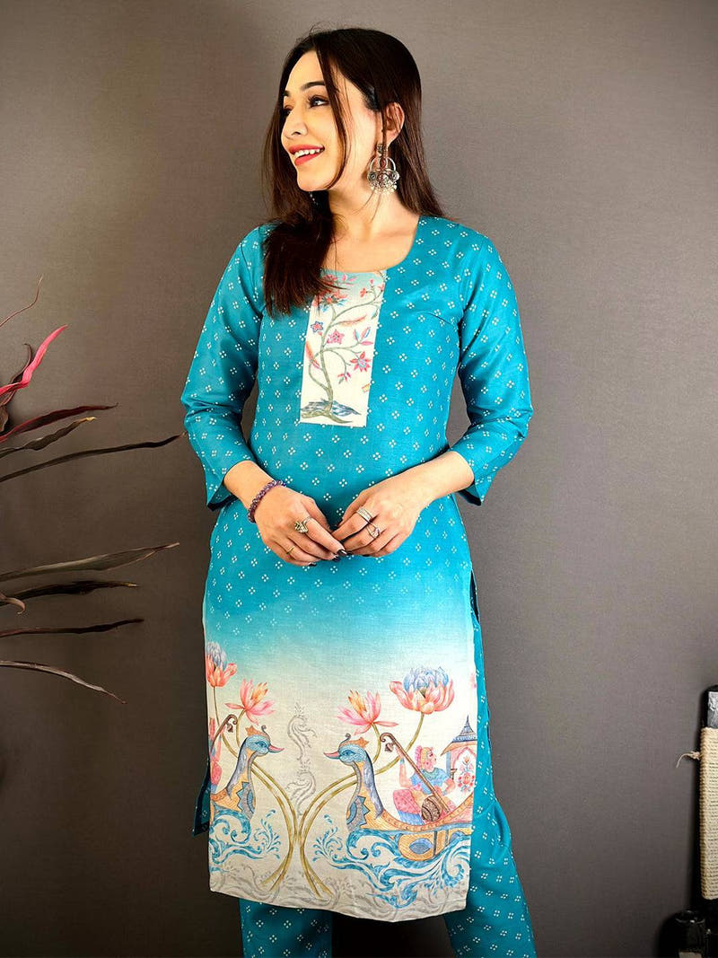 Elegant Sambhavi Print Mul Cotton Kurti