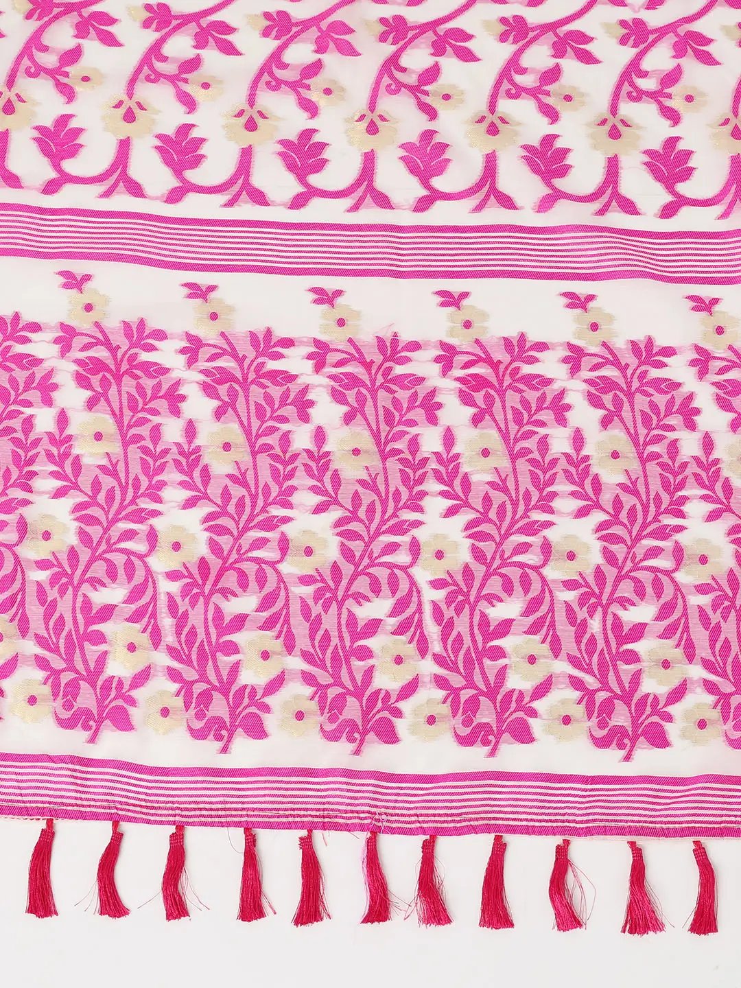 Dhakai Jamdani Cotton Silk Saree