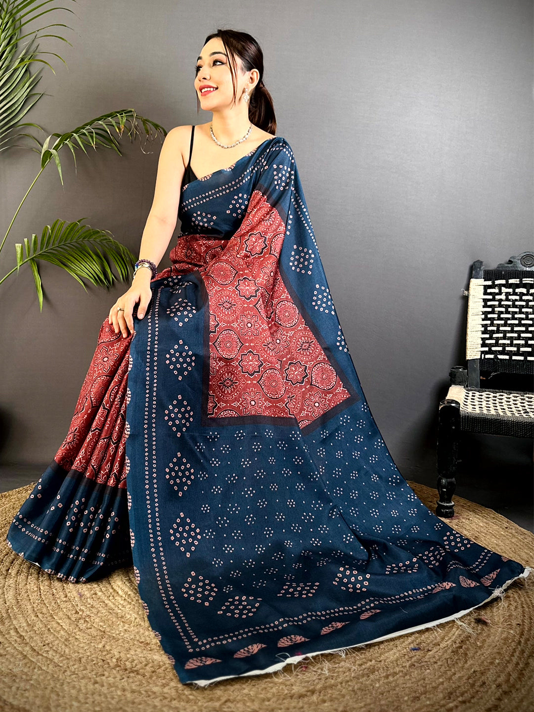 Heritage Soft Tussar Digital Print Saree