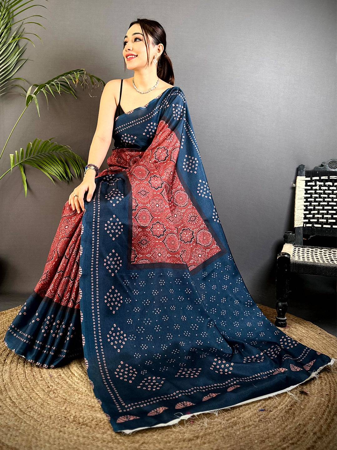 Heritage Soft Tussar Digital Print Saree